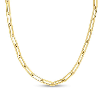 6.1mm Paper Clip Solid Link Chain Necklace in 14K Gold - 30"