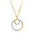 1/4 CT. T.W. Diamond Double Circle Outline Pendant in 10K Gold