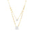 1/5 CT. T.W. Multi-Diamond Double Strand Necklace in 10K Gold - 20"