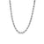 5.3mm Hollow Glitter Rope Chain Necklace in 10K White Gold - 26"