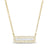 1/6 CT. T.W. Baguette and Round Diamond Bar Necklace in 10K Gold