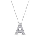 1/20 CT. T.W. Diamond Uppercase Block Initial Pendant in 10K Gold (1 Letter)