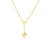 Child's Diamond-Cut Double Heart Drop "Y" Necklace in 14K Gold - 15"