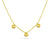 Child's Triple Puff Heart Dangle Station and Diamond-Cut Bead Chain Necklace in 14K Gold - 15