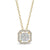 1/3 CT. T.W. Cushion-Shaped Multi-Diamond Octagonal Frame Outline Pendant in 10K Gold