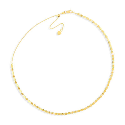 2.7mm Valentino Chain Choker Necklace in 14K Gold - 17"