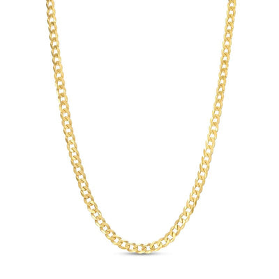 2.0mm Solid Curb Chain Necklace in 14K Gold - Shryne Diamanti & Co.