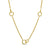 Diamond-Cut Graduated Interlocking Circles Station Necklace in 10K Gold