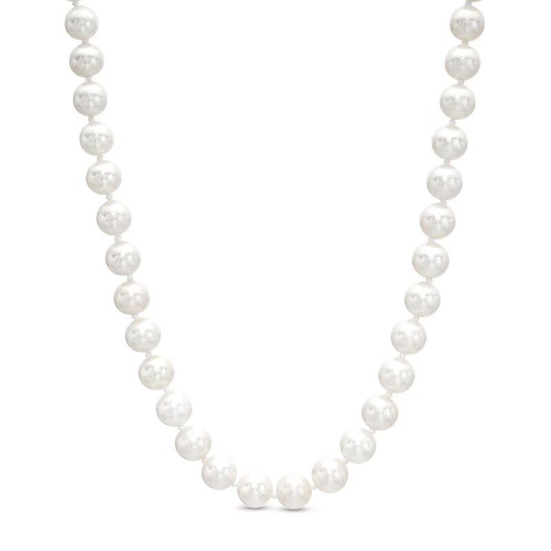 Shryne Diamanti & Co 6.0-7.0mm Cultured Freshwater Pearl Strand Choker Necklace with 14K Gold Extender and Clasp - 16"