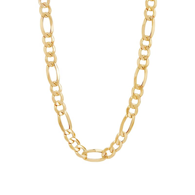 Men's 9.0mm Hollow Figaro Chain Necklace in 10K Gold - 26" Discounted price
