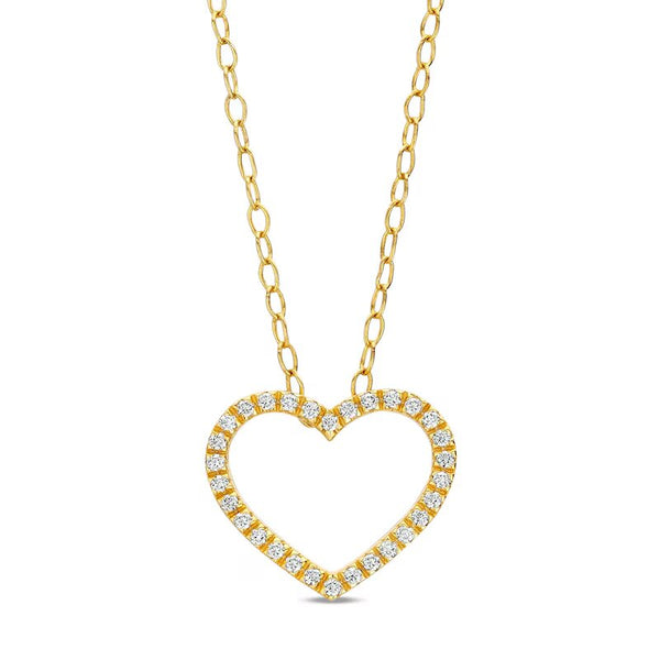 Remixed Reimagined 1/6 CT. T.W. Diamond Heart Pendant in 10K Gold