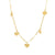 Mini Heart Dangle Station Necklace in 10K Gold