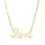 Cursive "love" Necklace in 10K Gold - Shryne Diamanti & Co.