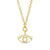 Evil Eye Outline Dangle Necklace in 10K Gold