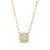 1/3 CT. T.W. Composite Cushion Diamond Necklace in 10K Gold