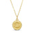 Textured Evil Eye Medallion Pendant in 10K Gold