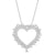 1 CT. T.W. Diamond Shadow Heart Pendant in 10K White Gold