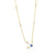 Blue Sapphire and 1/4 CT. T.W. Diamond Offset Anchor Necklace in 10K Gold