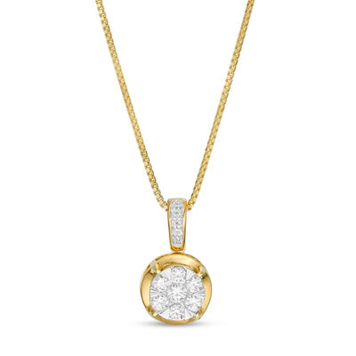 1/4 CT. T.W. Multi-Diamond Pendant in 10K Gold