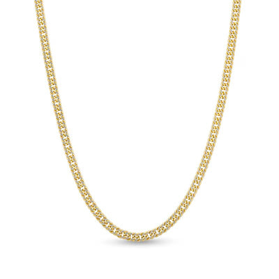 Made in Italy Men's 3.0mm Diamond-Cut Cuban Curb Chain Necklace in 10K Two-Tone Gold