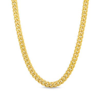 4.5mm Hollow Cuban Curb Chain Necklace in 10K Gold - Shryne Diamanti & Co.