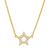 1/10 CT. T.W. Diamond Open Star Necklace in 10K Gold