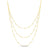 Triple Strand Cheval Chain Necklace in 10K Gold