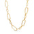 Alternating Hollow Paper Clip Necklace in 14K Gold - Shryne Diamanti & Co.