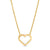 Bold Heart Outline Pendant in 10K Gold - Shryne Diamanti & Co.