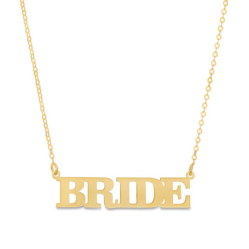 Polished "Bride" Necklace in 10K Gold