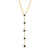 1/2 CT. T.W. Black and White Diamond "Y" Necklace in 10K Gold – 17"