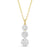 1 CT. T.W. Multi-Diamond Graduated Flower Trio Pendant in 10K Gold