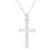 Diamond-Cut Cross Pendant in 10K White Gold