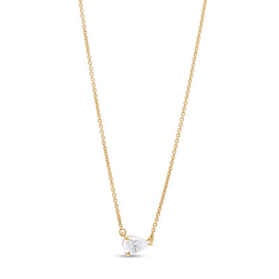 1/3 CT. Certified Pear-Shaped Lab-Created Diamond Solitaire Necklace in 14K Gold