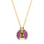 Ruby and Black Sapphire Ladybug Pendant in 10K Gold