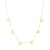 "CHEERS" Letter Station Necklace in 10K Gold – 17"
