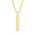 Men's 1/5 CT. T.W. Diamond Vertical Bar Pendant in 10K Gold - 22"