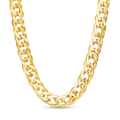 Made in Italy 2.5mm Hollow Double Flat Link Necklace in 14K Gold