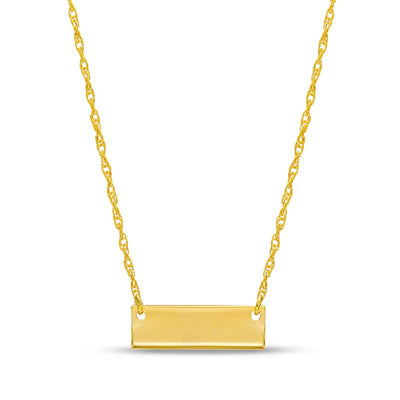 Bar Necklace in 14K Gold