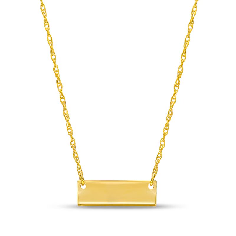 Bar Necklace in 14K Gold