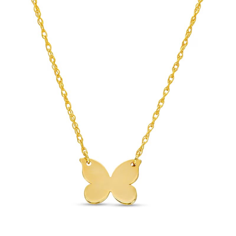 Dainty Butterfly Necklace in 14K Gold