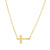 Sideways Cross Necklace in 14K Gold