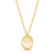 Engravable Oval Necklace in 14K Gold