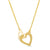 Small and Large Interlocking Hearts Necklace in 14K Gold