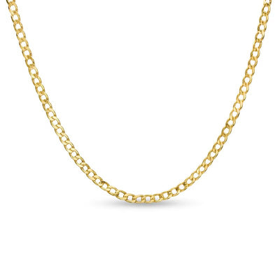 Child's 3.2mm Hollow Curb Chain Necklace in 14K Gold – 16"