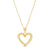 Diamond-Cut Textured Heart Pendant in 14K Gold