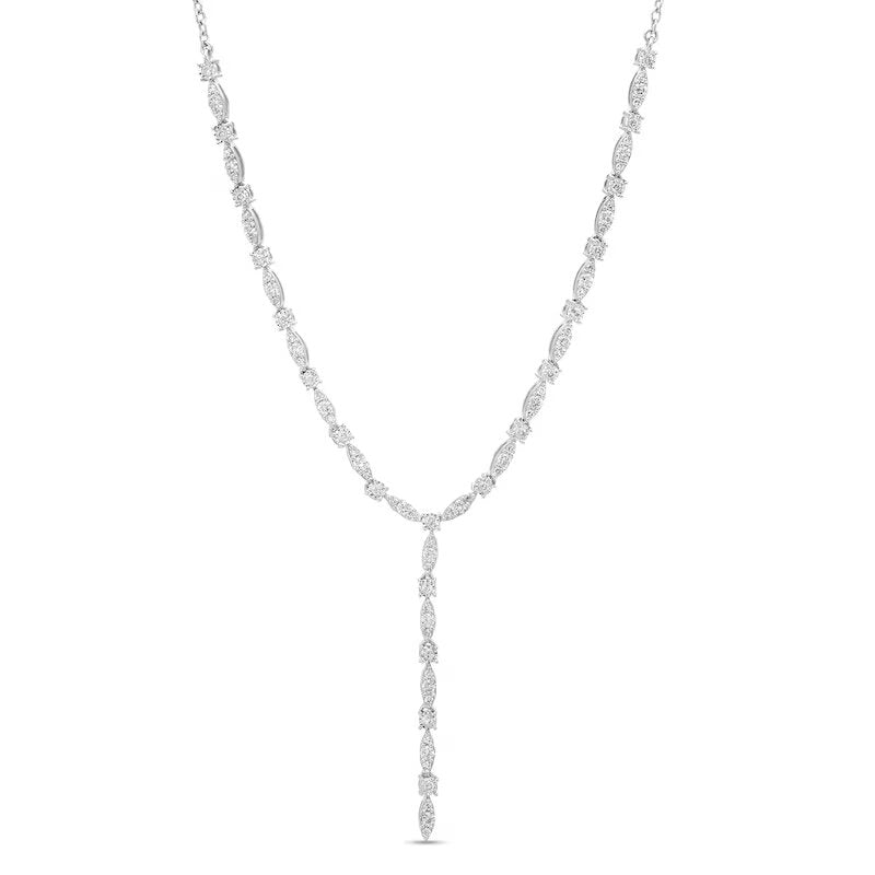 1 CT. T.W. Diamond "Y" Necklace in 10K White Gold