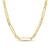 Oro Diamante™ 5.0mm Diamond-Cut Hollow Paper Clip and Rolo Alternating Chain Necklace in 14K Gold - Shryne Diamanti & Co.