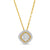 1/5 CT. T.W. Cushion-Shaped Multi-Diamond Frame Tilted Pendant in 10K Gold