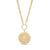 Zodiac Wheel Medallion Necklace in 10K Gold